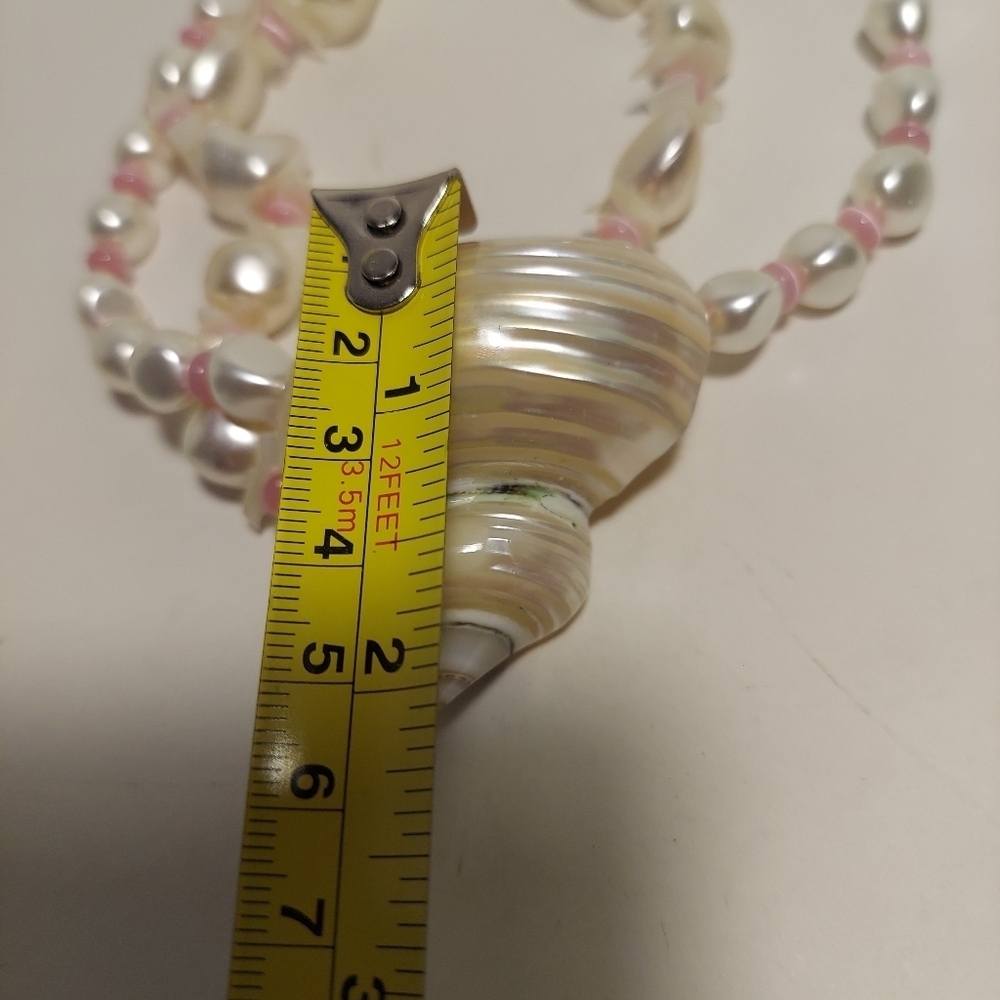 Freshwater Pearls & Pink Beads Shell Pendant Necklace Double Strand Magnetic - Picture 13 of 13